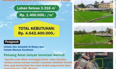 Donasi Pembebasan Perluasan Lahan Ma'had Ihya As-Sunnah Tasikmalaya
