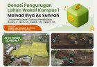 DONASI PENGURUGAN LAHAN WAKAF KAMPUS 1