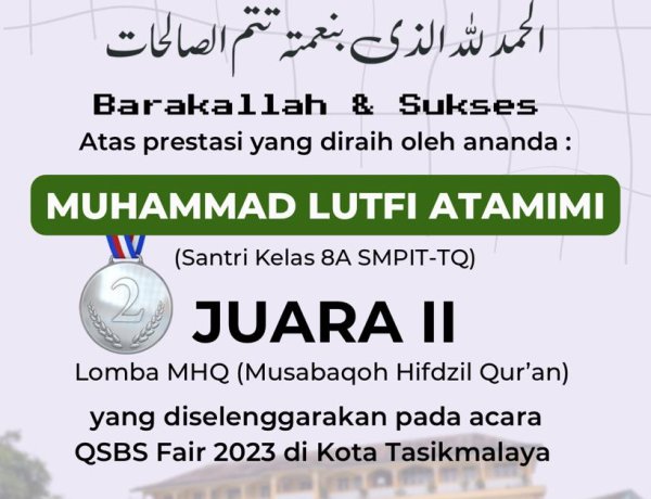 Prestasi Cemerlang Santri SMPIT-TQ di QSBS Fair 2023